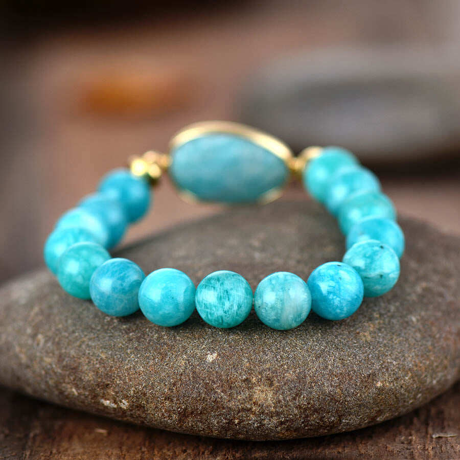 Bracelete de amazonite calmante