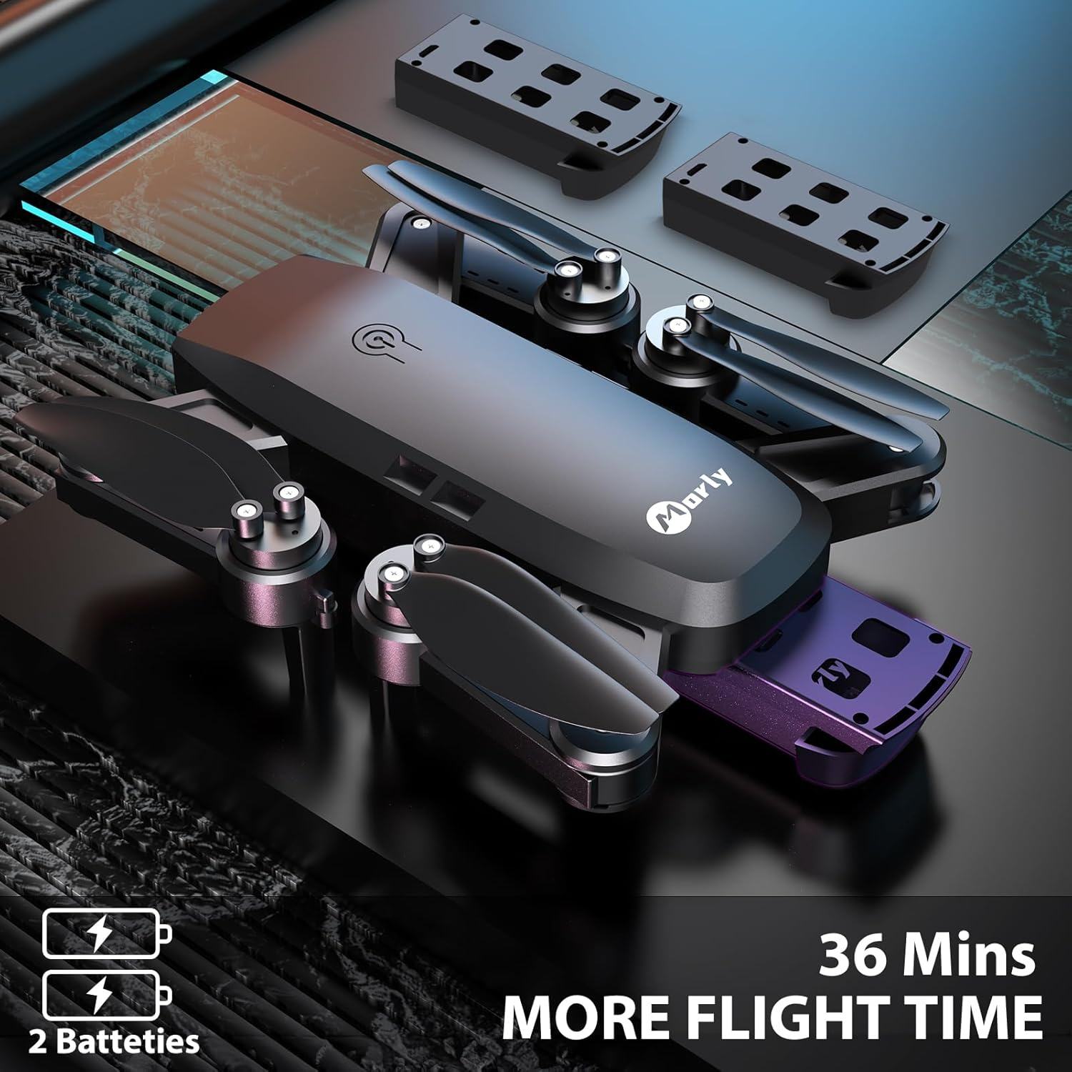 Drone GPS com câmera para adultos Drones 4K Motor sem escova Retorno automático para casa Transmissão WiFi 5G Dobrável FPV RC Quadcopter UAV Altitude Hold Siga-me 36 minutos de voo Estojo de transporte