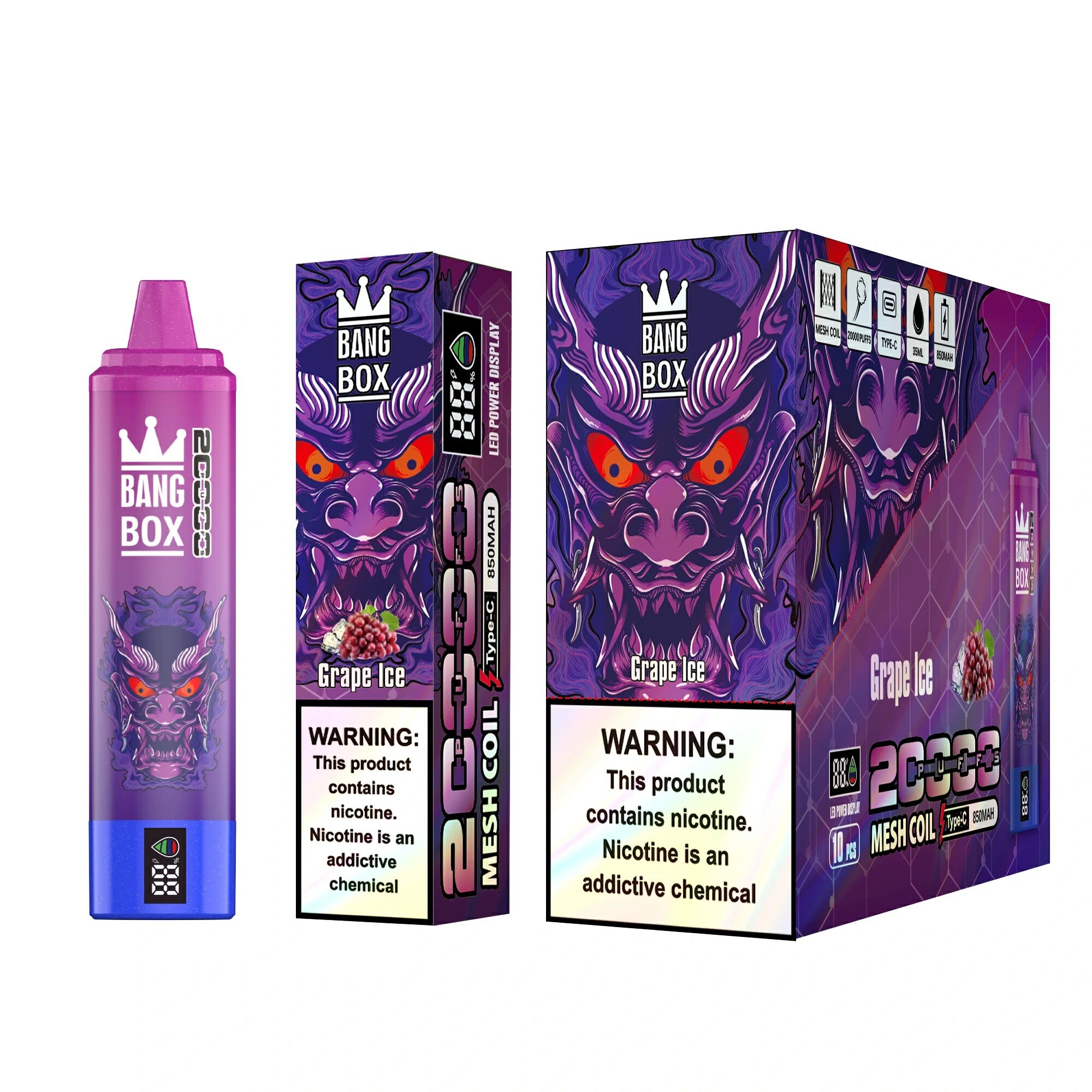 Bang Box 20000 Puffs Vape 0% 2% 3% 5% Low Nicotine Rechargeable Bulk Buy Disposable Vape Wholesale