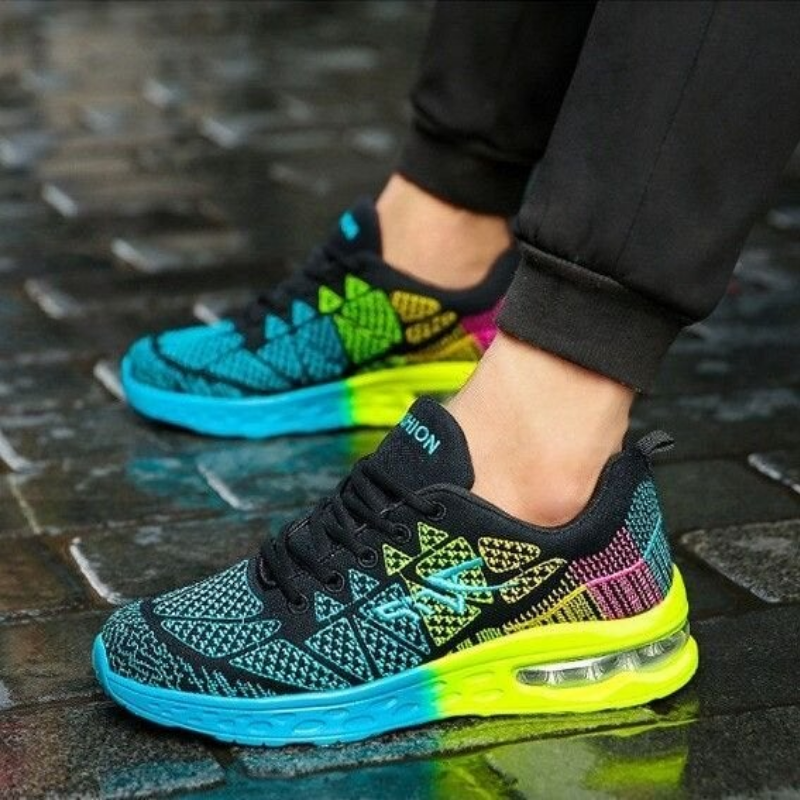 🔥Promoção da semana passada com 53% de desconto 🔥Tênis ortopédico multicolorido com almofada de ar para homens e mulheres