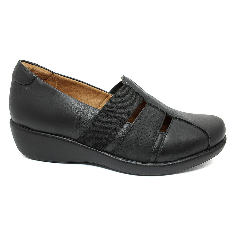 Sapato Feminino Anatômico Confortável Em Couro Legítimo