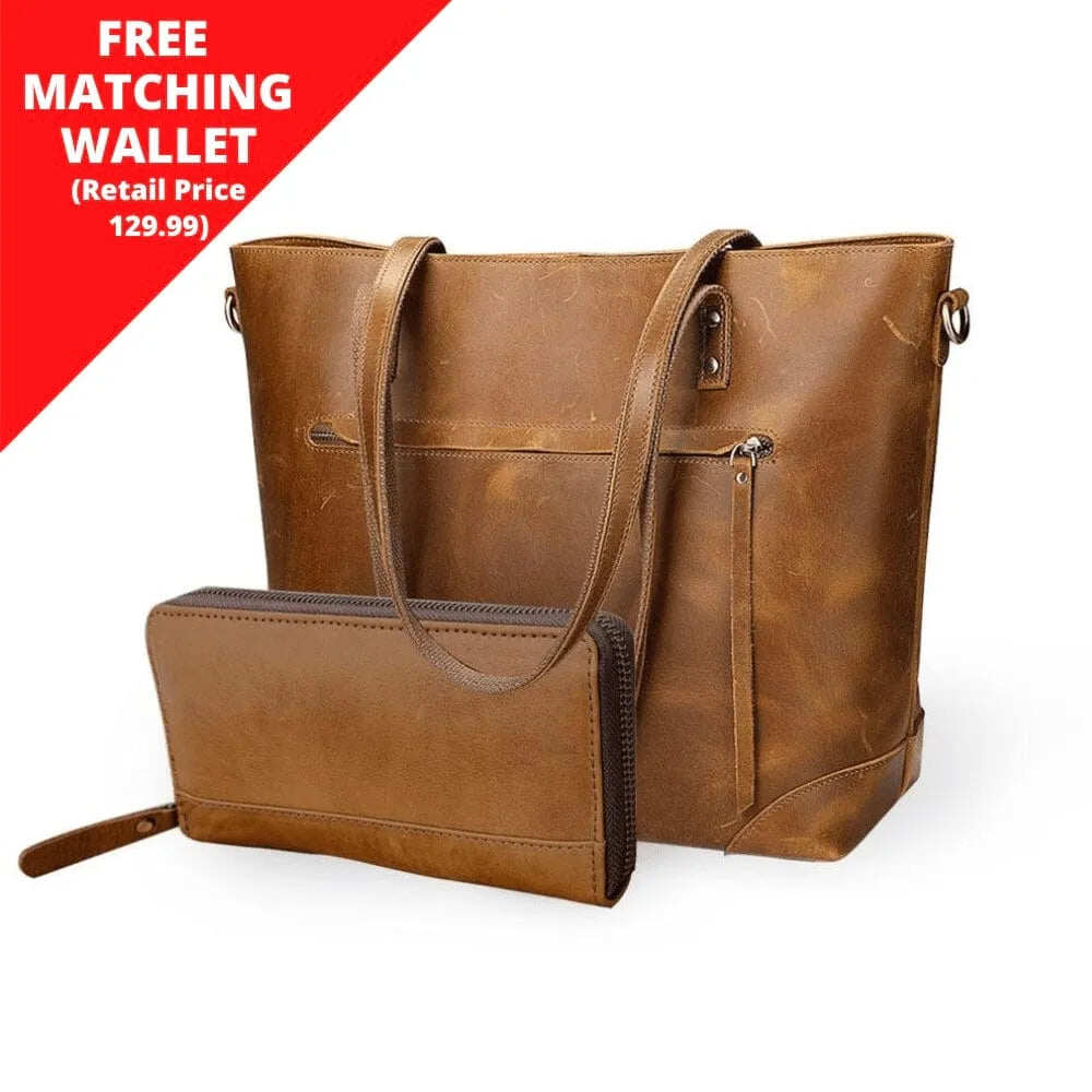 Bolsa Eva Vintage Couro Zip Up + Carteira Grátis (OS PROMO)