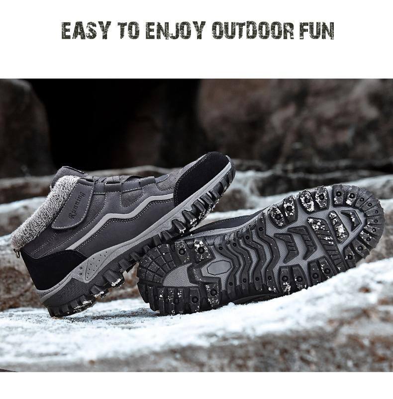 Glacial Comfort - Botas de corrida impermeáveis ​​unissex com velcro