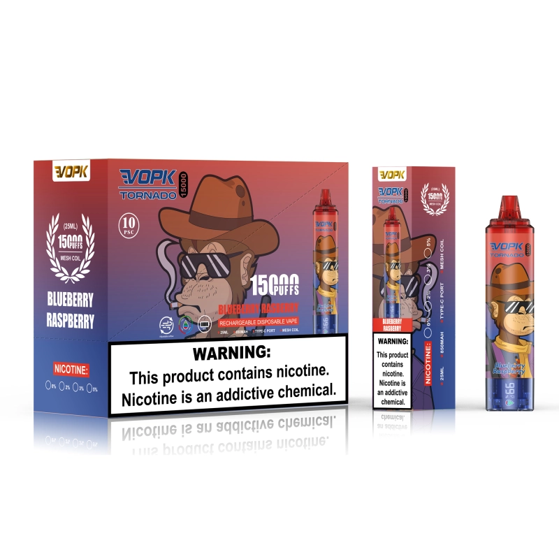 vopk tornado 15000 puffs Blueberry Raspberry