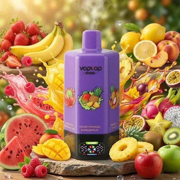 VOPVOP 150.000 Puffs 6 em 1 - Vape Descartável Recarregável com 6 Sabores
