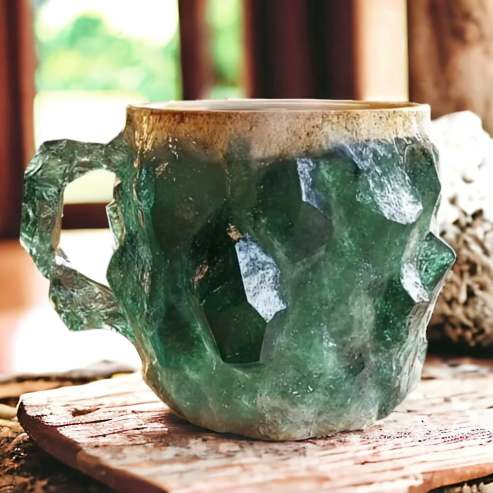 (💐Promocja wiosenna💐) ✨️2025 Nowe kubki do kawy z kryształkami mineralnymi☕