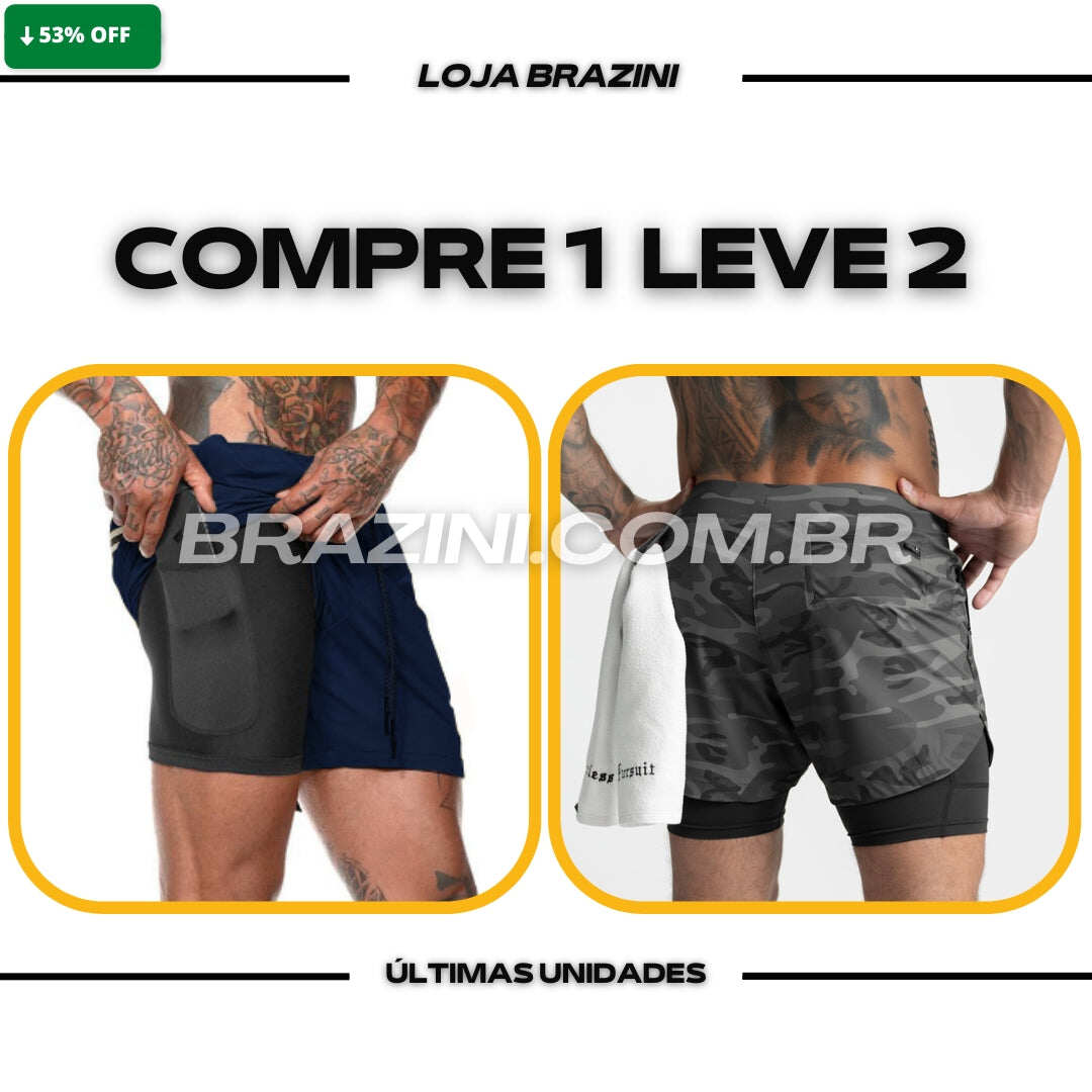 Short DryFit® de Compressão - Compre 1 leve 1 de graça
