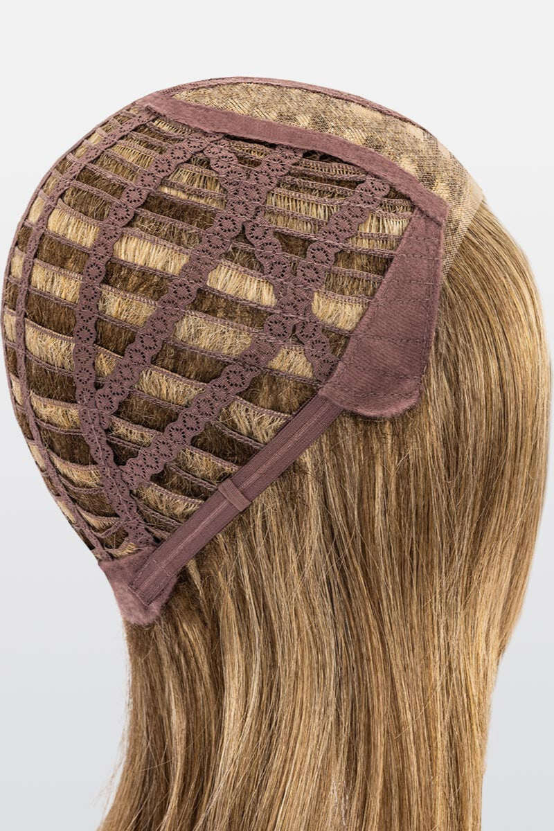 Side-parted temperament soft hair golden curly hair