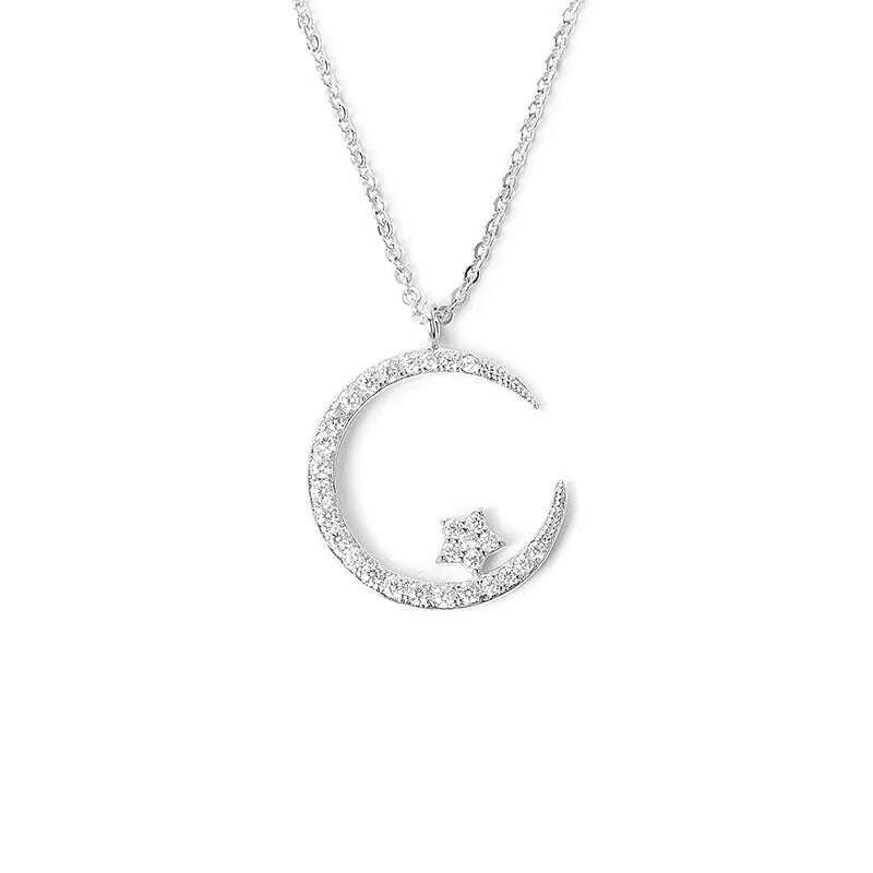 🔥PROMOÇÃO DE FERIADO COM 47% DE DESCONTO💕NOITE BRILHANTE: COLAR ESTRELA DA LUA🌙✨