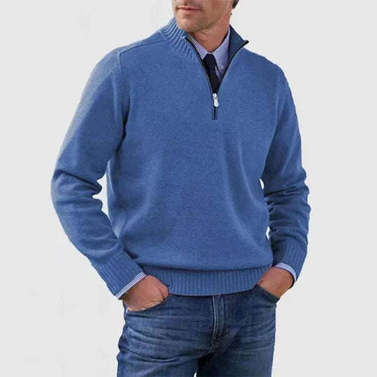 [M-5XL] Stílusos meleg pulóver cipzárral őszre és télre