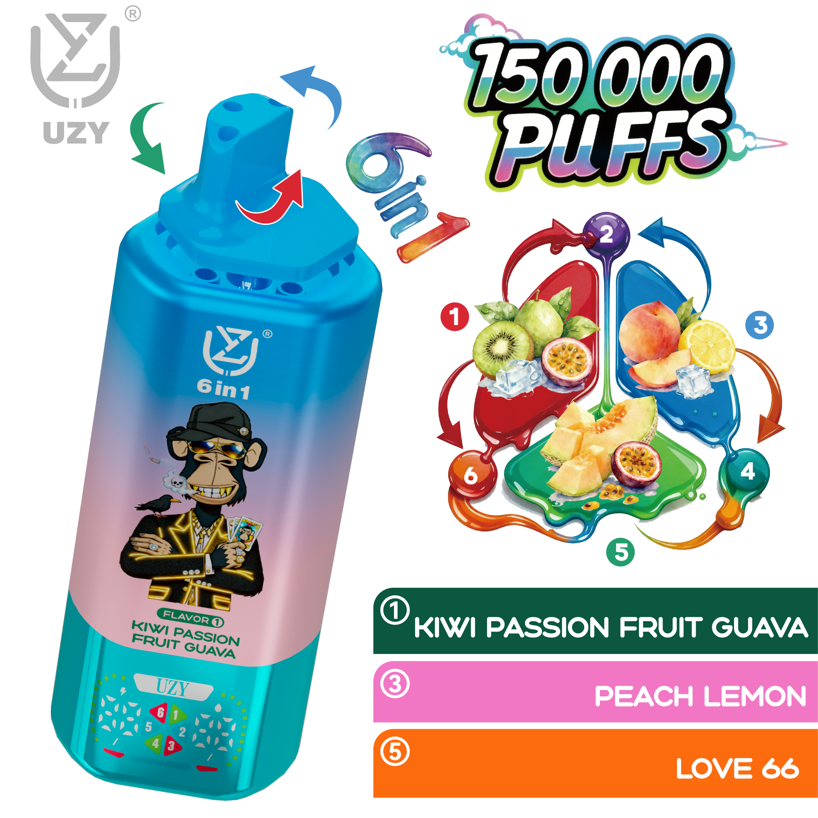 UZY 6 in 1 150K Puffs5