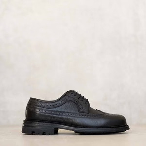 Brogues - Sapatos derby de couro granulado tricolor
