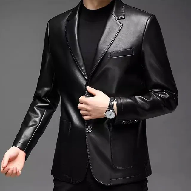 Jaqueta de couro nova de alta qualidade