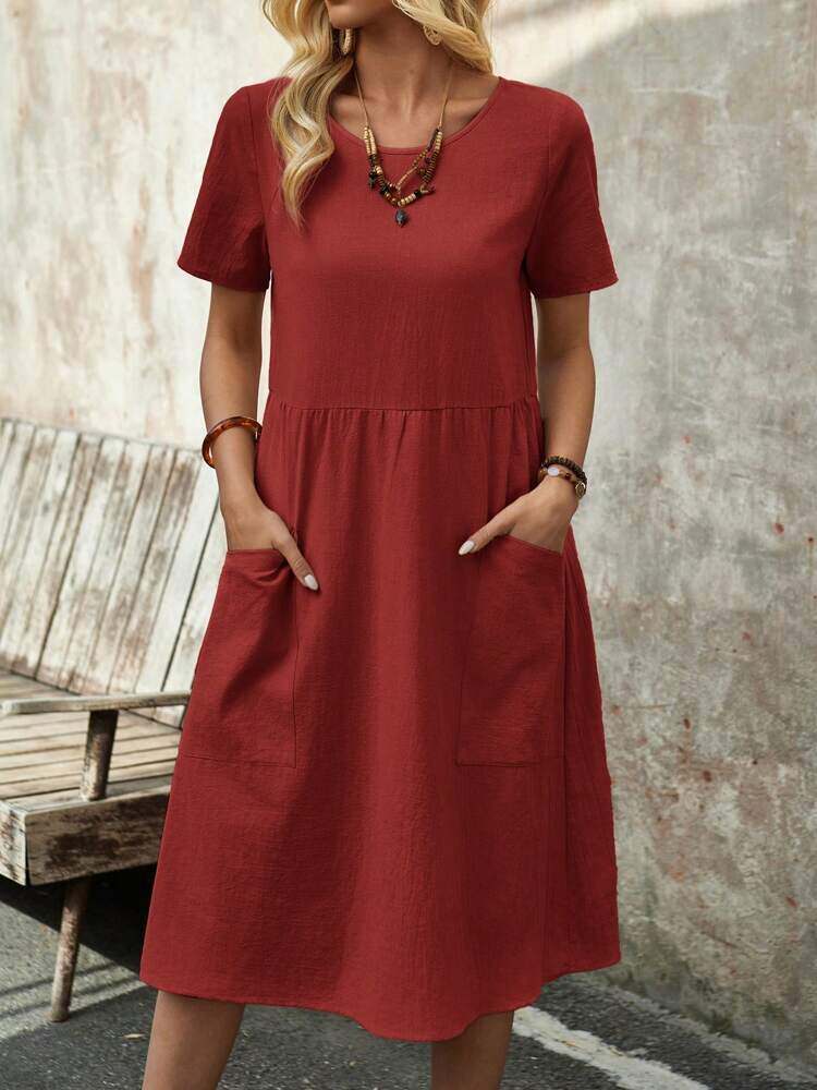 2024 novo vestido casual confortável de algodão e linho