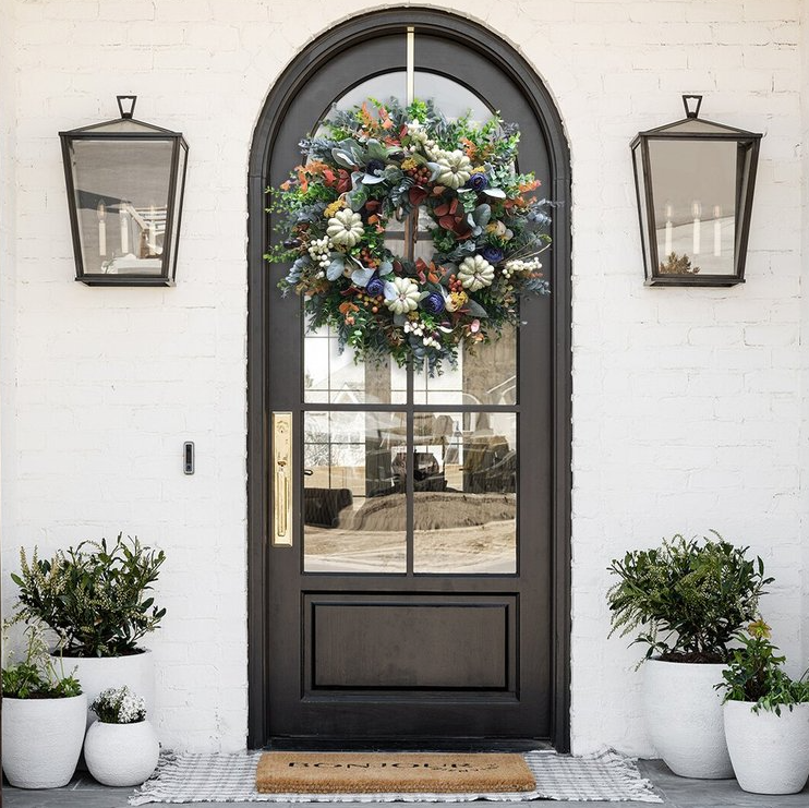 Есенна разпродажба🔥Венец от бяла тиква Ranunculus