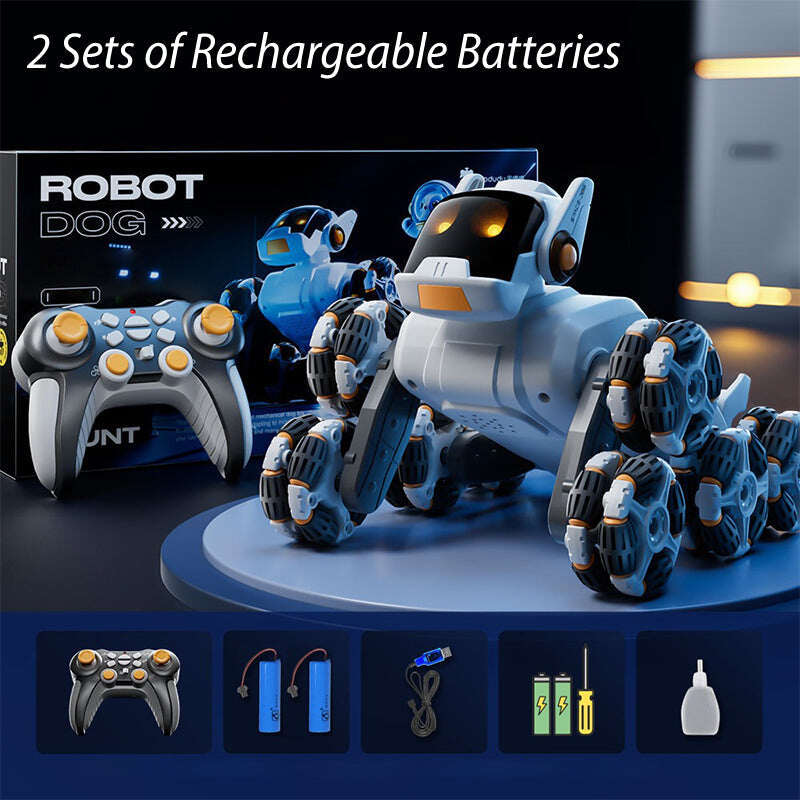 Brinquedo de carro para cachorro robô de rotação com controle remoto