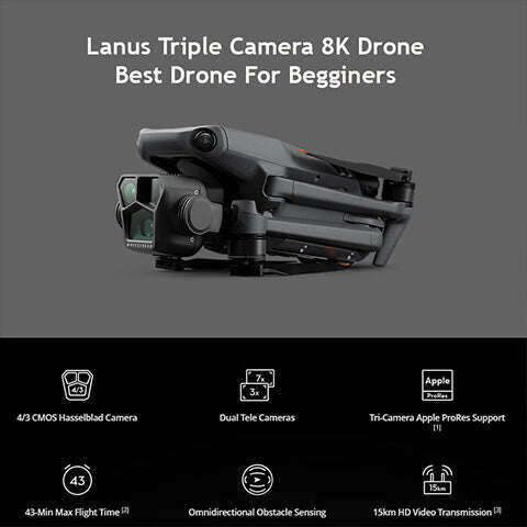 Lanus Triple Camera 8K Drone 2024 – Adequado para principiantes