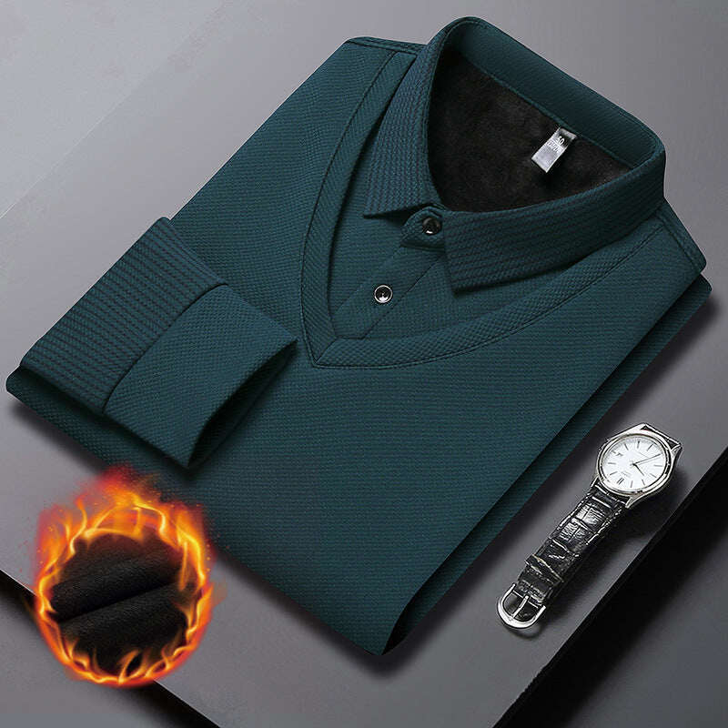 Camisa listrada de gola de 2 peças