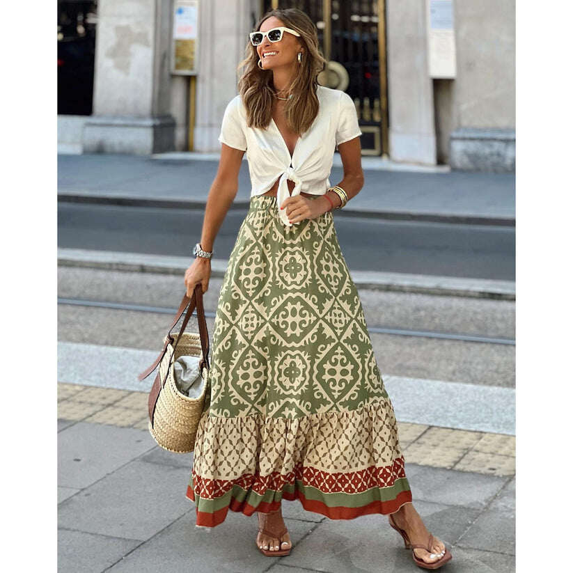 Vintage suknja s printom