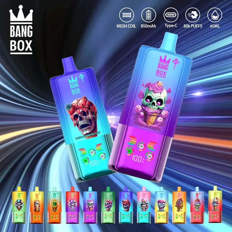 Bang Box 80K wyświetlacz LED – wskaźnik smaku 01 02 03 i poziom baterii