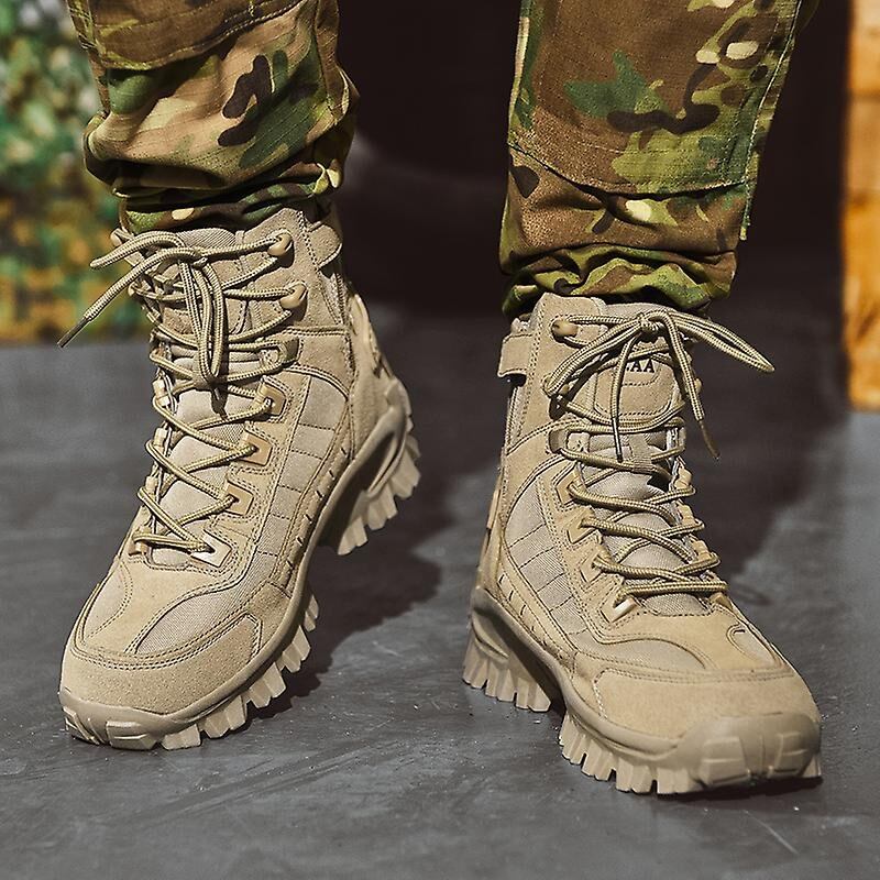 Męskie wodoodporne buty bojowe outdoorowe z ochroną przed przebiciem, buty bojowe (zwiększona trwałość)