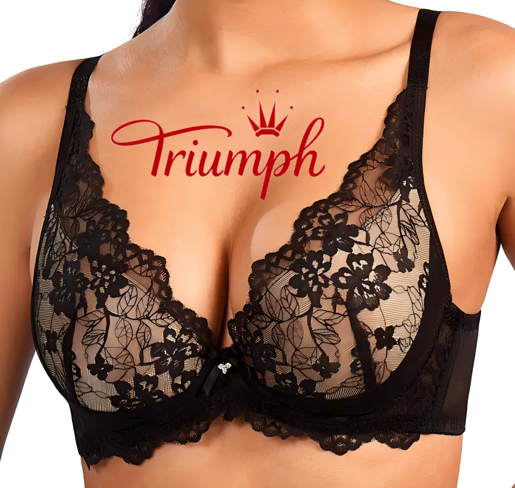 Triumph -  Sutiã de camada dupla com bordado romântico