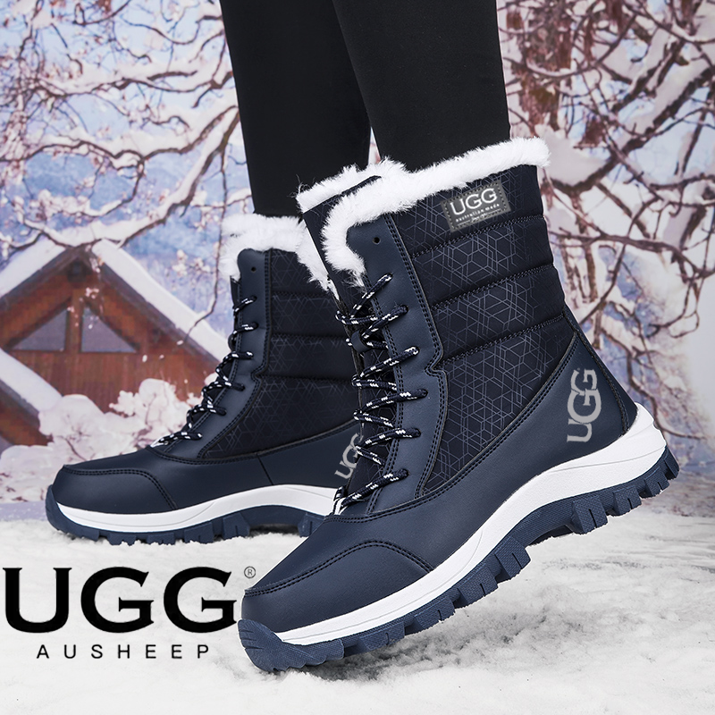 Új bársony meleg és kopásálló divatos magas derekú hócsizma-UGG