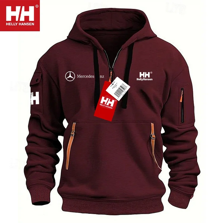 💕Helly Hansen® | Mercedes-Benz novo moletom com zíper solto de outono e inverno, desconto, quantidade limitada