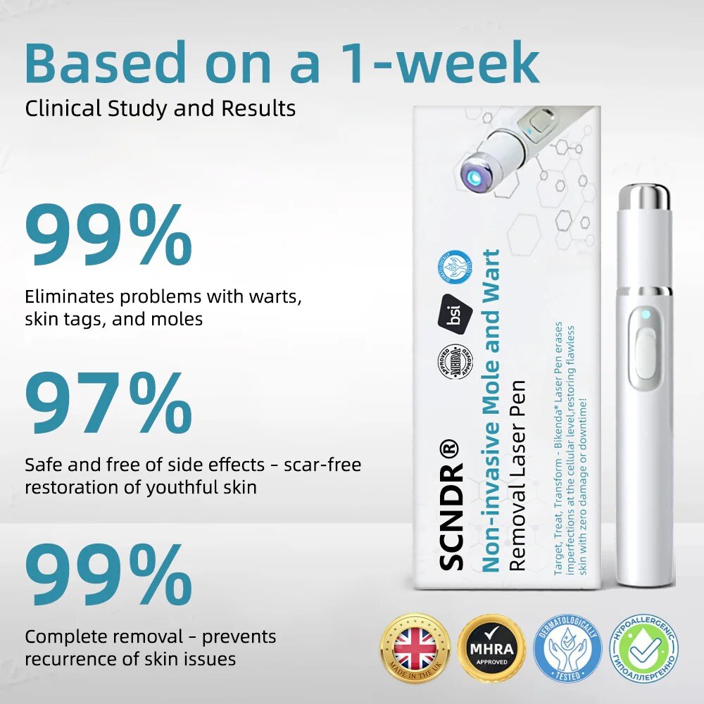 Caneta a laser para remoção de pintas e verrugas não invasiva SCNDR® 🏅
