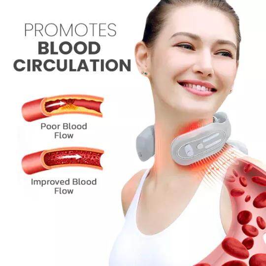 ACUPRO™ EMS DISPOSITIVO DE MASSAGEM DE PESCOÇO DE ACUPUNCTURA COM PONTOS LINFÁTICOS