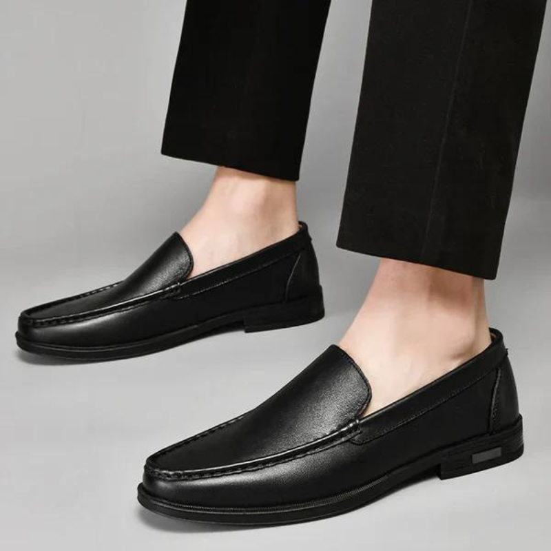 Mocassins masculinos de couro legítimo italiano