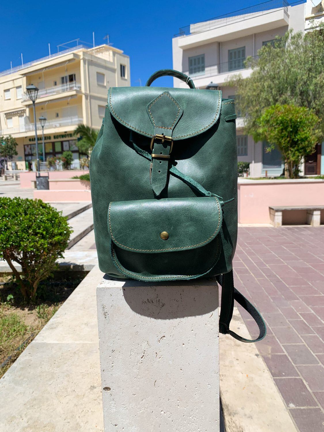 Δερμάτινη τσάντα πλάτης