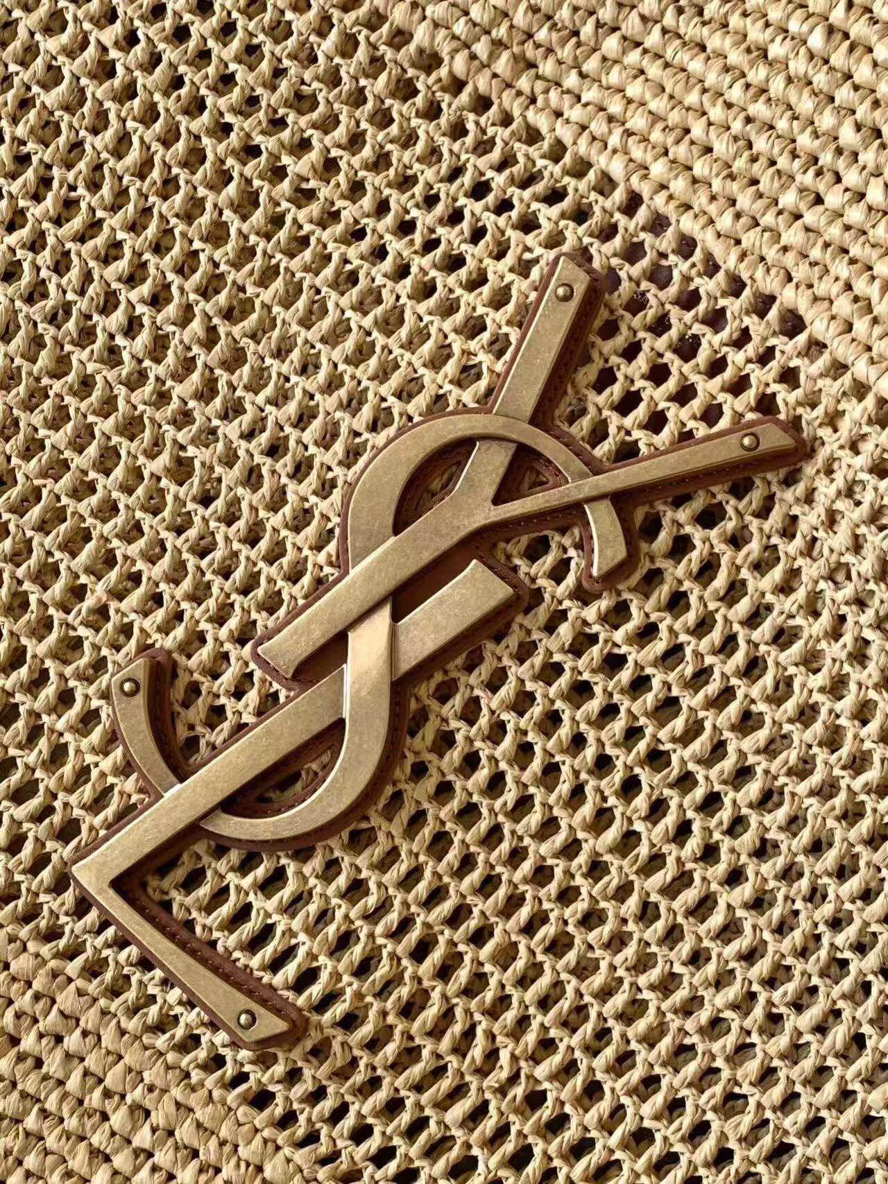 ICARE Raffia Crochet Grande Sacola de Compras