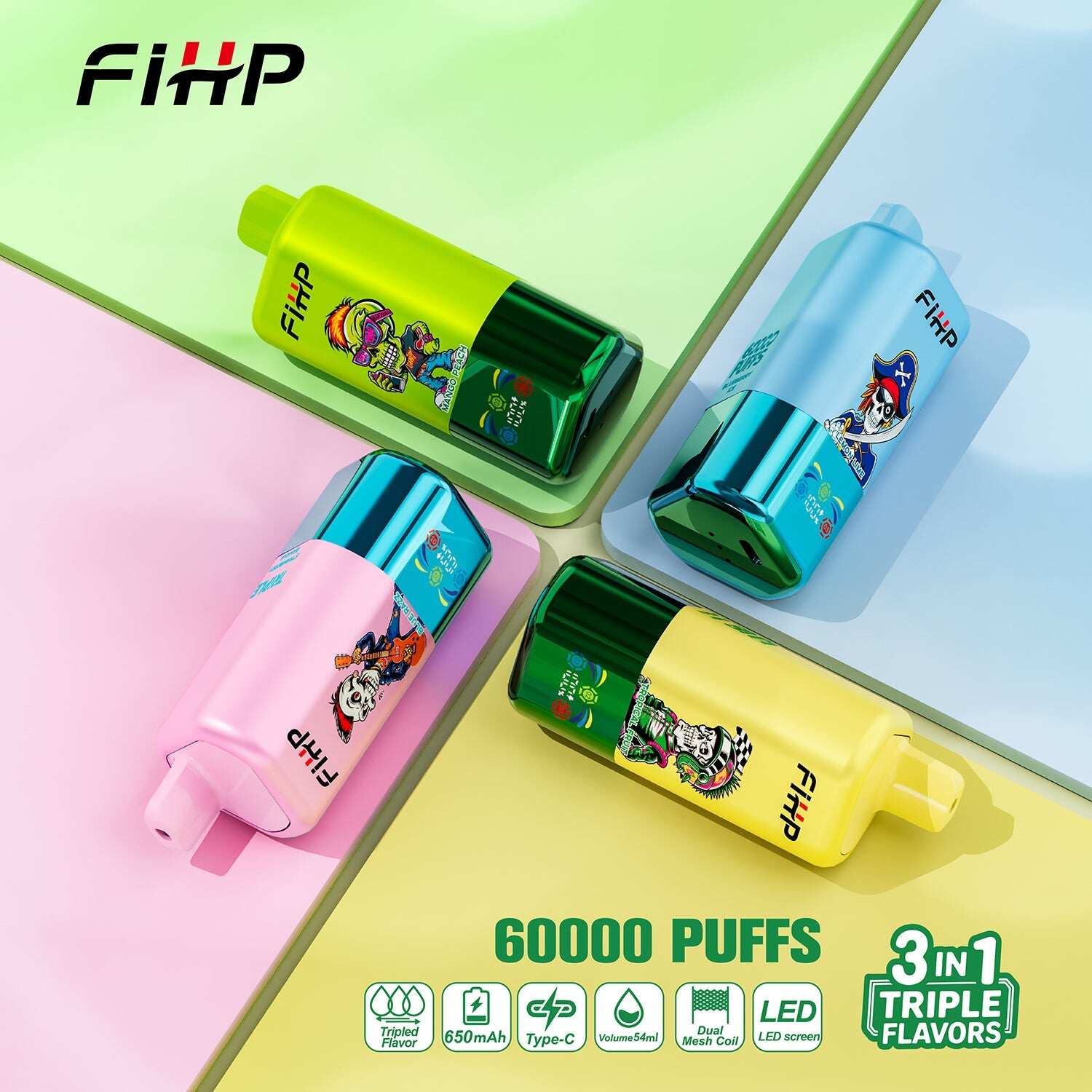 fihp - vape 3in1 60000 6w Puff 
