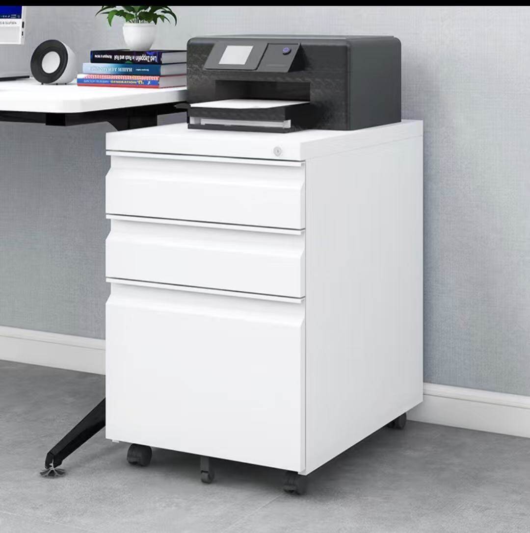 Factory Direct Customized 390*500*600mm Three Drawers Silent Wheel Movable Cabinet with Key Lock