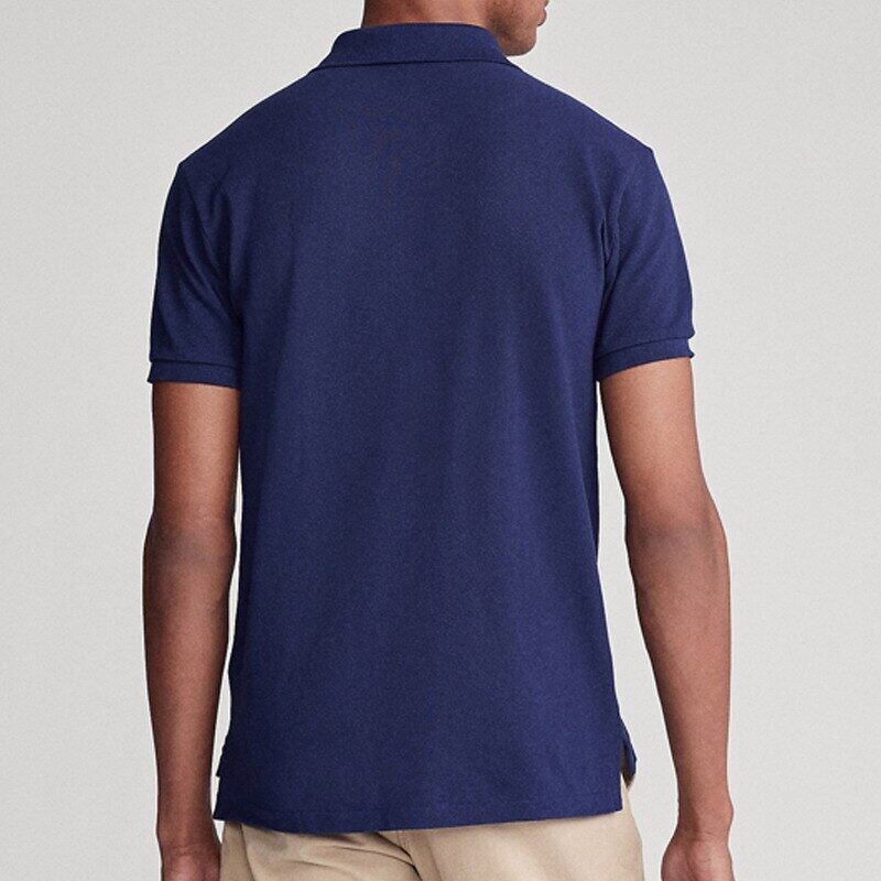 Camisa polo masculina manga curta com absorção de umidade e elasticidade com secagem rápida + proteção UV