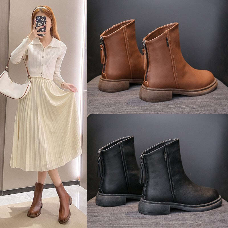 Botins femininos com zíper