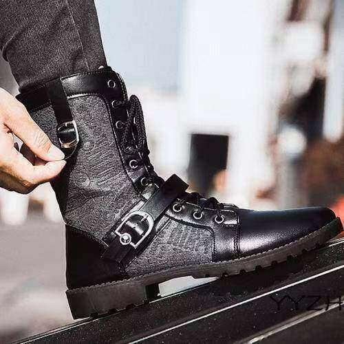 Bota de couro clássicas para homem