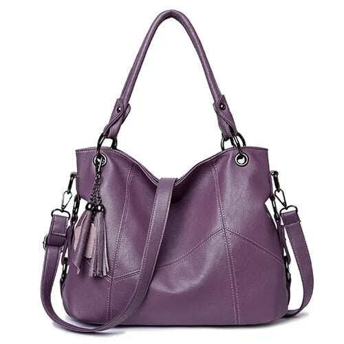 Bolsa mensageiro feminina de couro com alça superior, bolsa crossbody de grife
