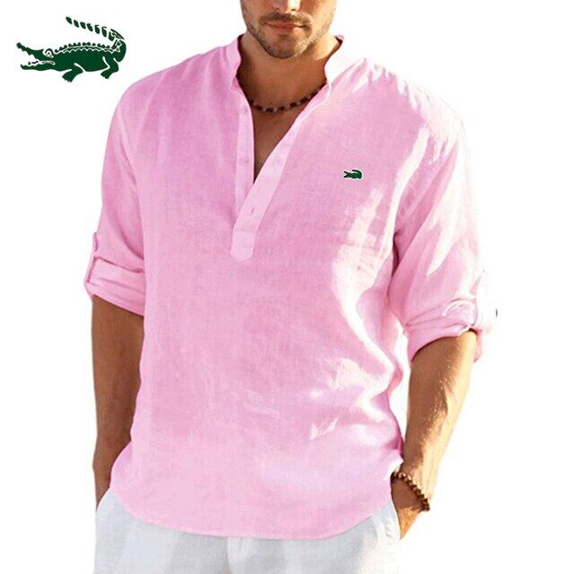 camisa de algodão havaiana