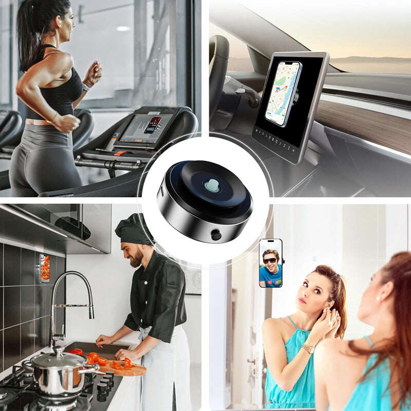 ❄🎄Aí vem o Natal⛄🔔Bomba de vácuo elétrica Base magnética Suporte para telefone Suporte de carregamento sem fio🎄Aí vem o Natal🔔