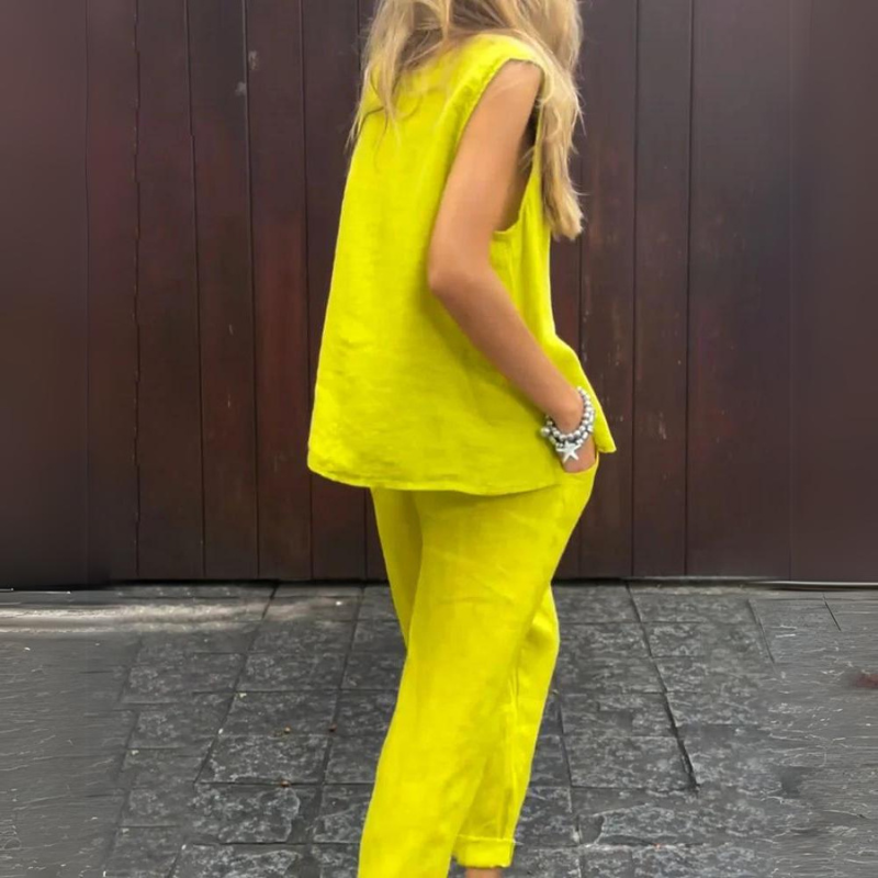 Viviana® Conjunto de verão em algodão artesanal