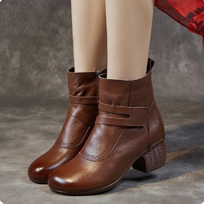 Cem em 2024 novos sapatos de couro retrô femininos