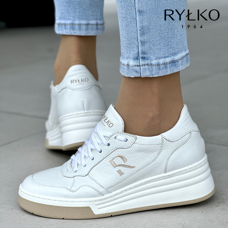 TÊNIS FEMININO BRANCO BRILHANTE FEITO DE COURO LEGAL