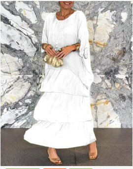 💝Vestido solto em estilo artístico