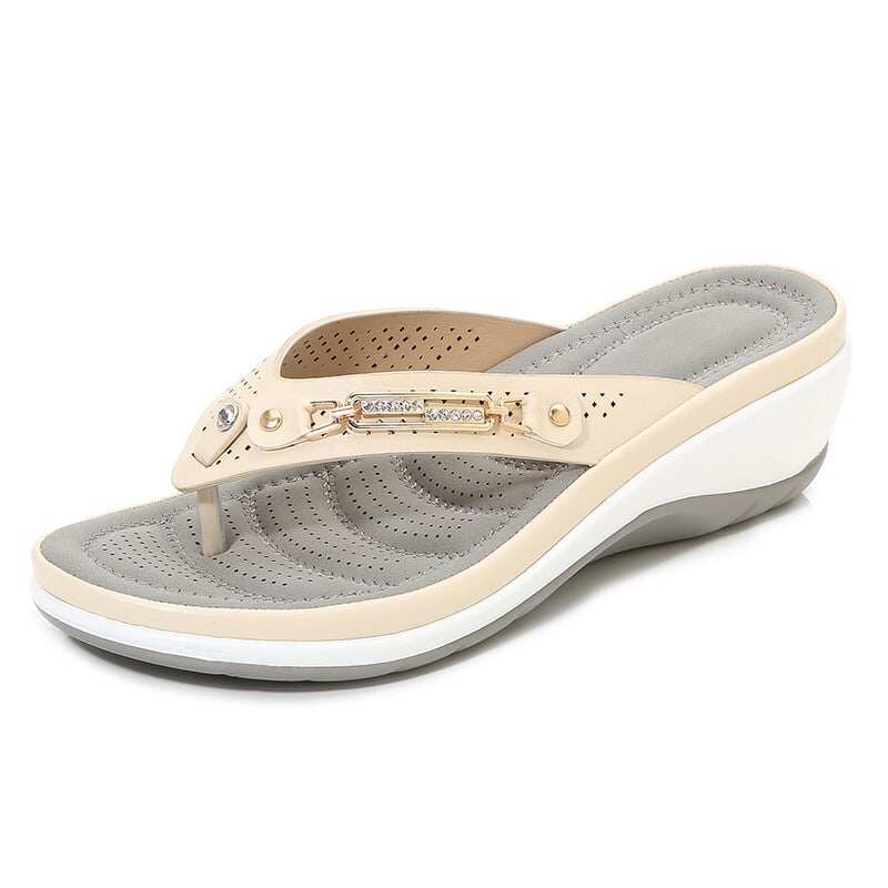 ⏰Last Day Promotion 49% OFF -Women's Arch Support Soft Cushion Flip Flops Thong Sandals Slippers