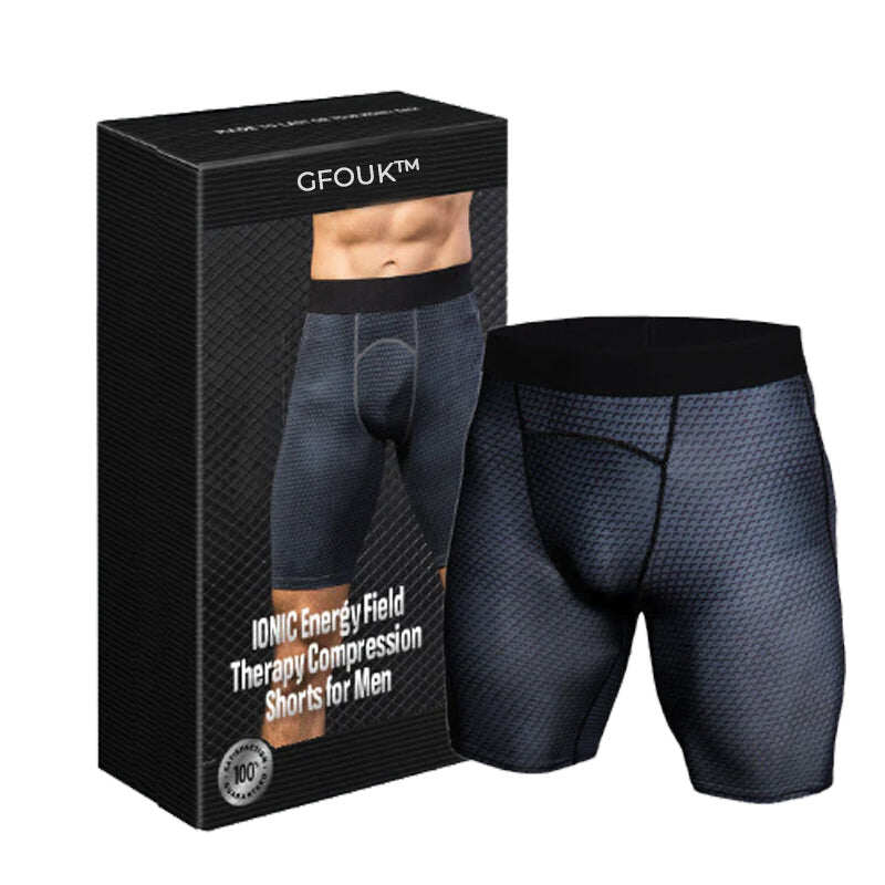 Shorts de compressão para terapia de campo de energia GFOUK™ IONIC para homens