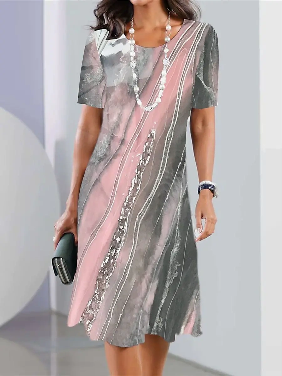👗【XS-5XL】 szexi, kerek nyakú női ruha 2024-re