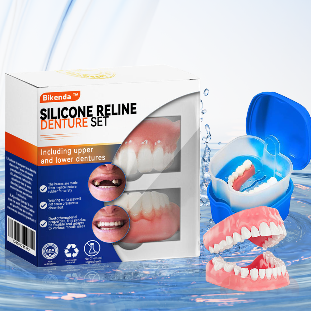 ✅Oficjalny sklep | Zestaw do protez zębowych BikendaTM Reline Silicone 🧑🏼‍⚕️Rekomendowany przez Brytyjskie Stowarzyszenie Stomatologiczne (BDA)