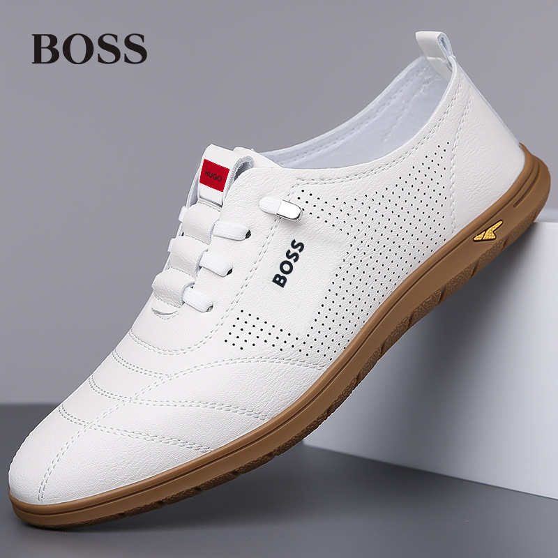 Męskie, oddychające skórzane buty BOSS®
